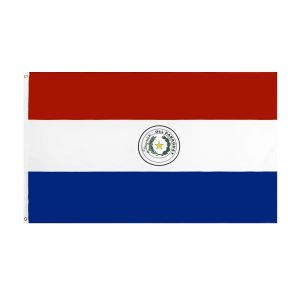 FLAGLINK 90x150 Cm Cờ Polyester Paraguay Để Trang Trí Treo Cờ In Hình Có Cột Cờ Bằng Nhựa