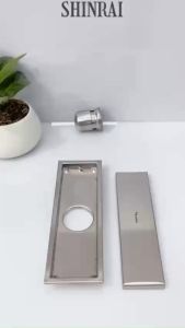 ( 10 * 30 Cm - Có Thể Dán Gạch ) Phễu Thoát Sàn Dài  Ga Thoát Nước Có Viền INOX SUS304 Xước Mờ Nhà Tắm SHINRAI