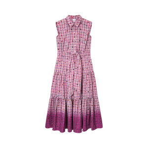 Juicy Couture | Star Patterned Checkered Gradient Sleeveless Dress