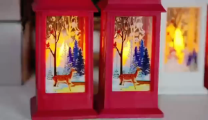 Christmas lanterns electronic candle lamps retro oil lamps desktop ornaments and decorations