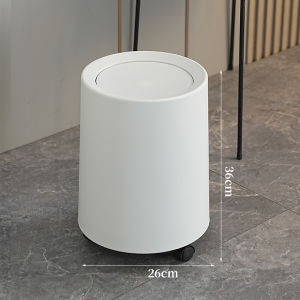 2025 New Large Capacity Trash Can Mobile with Wheels for Living Room Bathroom Kitchen High Aesthetic Value Modern Style Plastic Garbage Can