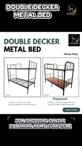 Double Decker Bed Frame / Katil Besi / Package Bedframe with Rebond Mattress Tilam Full Set Bantal Cadar Sarung Selimut