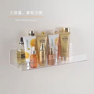 6 pack Acrylic Clear Floating bookShelf invisible wall mounted hanging