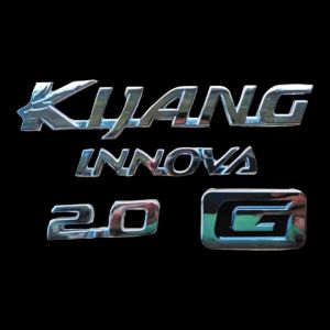 Emblem Logo Kijang Innova 2.0 G Chrome dengan Perekat Kuat - Aksesori Mobil Elegan full krom plug&play