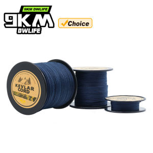 9KM Kevlar Line Braided 1mm~3.9mm Blue High Strength Abrasion Flame Resistant Model Rocket Paracord Fishing Assist Cord