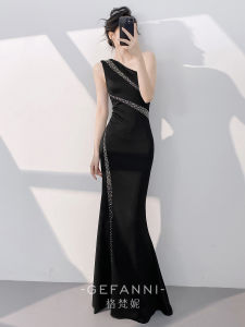 Elegant One-shoulder Evening Dress