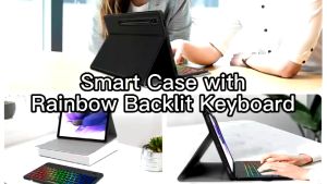 Wireless Bluetooth Keyboard Case For Samsung Galaxy Tab A9 A11 8.7 A9+ A11+ S10+ S6 Lite A8 S9 FE+ S7+ S8+ W/ Pen Holder
