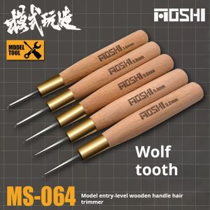 MS-064 Entry-level Engraving Knife 0.2mm-1mm Model Tool Wooden Handle Craft Knife Cutting Tool for Mecha GK DIY Model Tools Hobby DIY Anti Slip Carving Knife