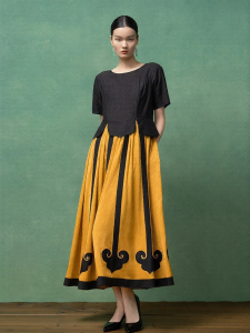 Embroidered Jacquard Long Summer Dress
