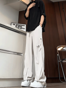 Quần Dài Nam Ice Silk Dry Fast Summer Thin American Paratrooper Workwear Casual Long Pants Dáng Ống Đứng Quần Dài Thường Ngày