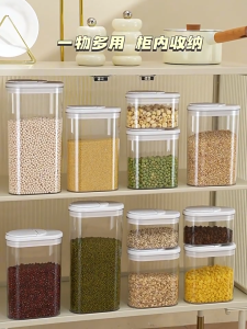 Transparent Food Storage Container with Lid Seal Ring Moisture Prevention