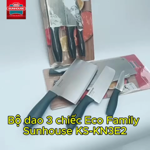 Bộ Dao Inox SUNHOUSE ECO FAMILY – Mài Đơn 65% Cứng 52HRC