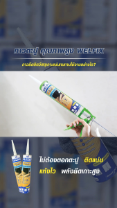 กาวตะปู WELFIX ขนาด 300 มล. กาวตะปูติดผนัง ติดง่าย แห้งไว สีเบจสวย ติดงานเหล็ก พลาสวูด บัวพื้น กาว ติดได้หลากหลาย