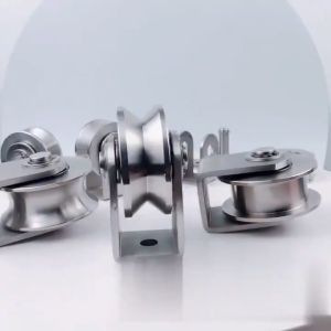 304 stainless steel pulley with bearing U-V sliding door pulley lifting pulley lifting track wheel，sliding door roller set