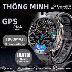 Đồng Hồ Thông Minh Quân Sự Mới 2025 Dành Cho Nam Màn Hình AMOLED 1.73 Inch Chống Nước IP69K Pin 1000mAh Gọi Bluetooth HD Theo Dõi Sức Khỏe