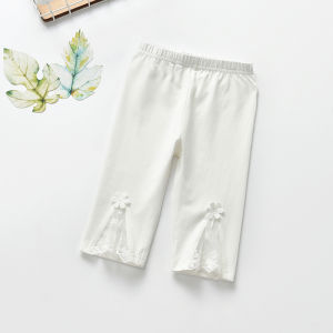 Girls Casual Thin Seven-Point Pants Summer New Style Baby Cotton Elastic Waistband Bottoming Pants Outdoor Wear Childrens Clothing