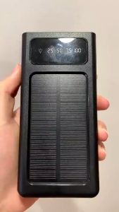 Solar powerbank with 4-wire cable fast charger 100000mAh large capacity power bank