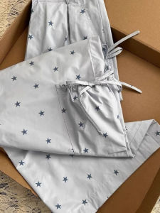 Ice Blue Butterfly Knot Design Quick Dry Pants Womens Spring Summer Style Full Sky Star Workwear Long Casual Trousers