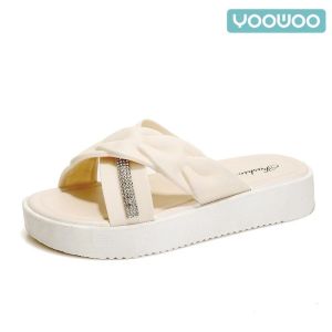 Sandal Wanita Tali Silang / Sandal Slop Tali Silang / Wedges 3 Cm