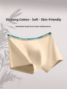 MiiOW | Pure Cotton Mens Underwear Soft Skin-friendly Flat Angle Shorts Antibacterial Crotch Comfortable Breathable Sporty Style