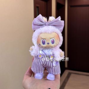 Labubu Lucky Doll Clothes 17cm Soft Plush Polyester Fiber Cute Style Universal for Boys And Girls Playable Dolls in Stock