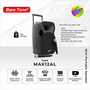 SPEAKER AKTIF PORTABLE BARETONE 12 INCH ORIGINAL SOUND MAX12AL