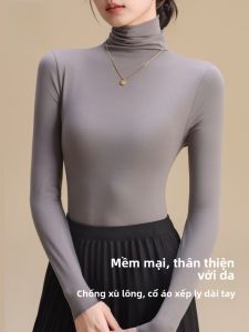 MiiOW | Áo sơ mi dài tay cổ bẻ nữ dáng ôm vừa vặn thời trang thu đông MiiOW Áo lót bên trong Áo khoác ngoài Áo chui đầu cổ bẻ