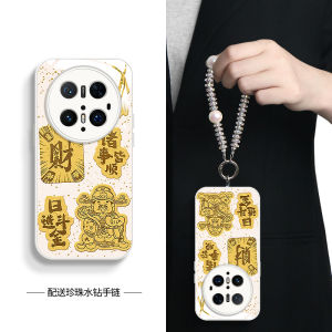 Gold Foil Goddess of Fortune Huawei Mate80 pro Max Phone Case Creative Chinese Style Personalized Protective Cover for Women