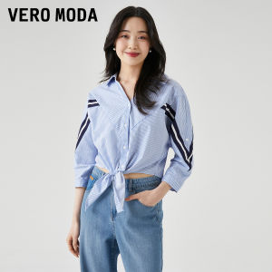 Vero Moda | Summer New Loose 3/4 Sleeve Turn-down Collar Nautical Style Womens Shirt
