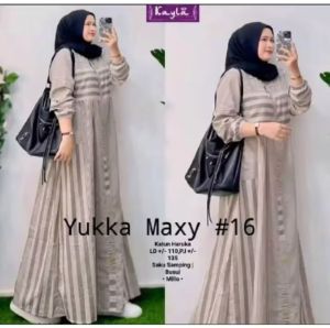 YUKA MAXY #16 GAMIS KATUN HARUKA MOTIP GARIS
