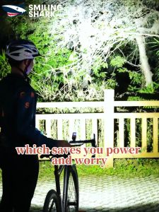 SMILING SHARK QXD431 LED Bike Light Super Bright Bicycle Light 5Mode Type-c Rechargeable Induction Bike Light Front Waterproof Outside Night Cycling Light