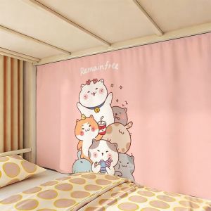 VIKAMA Colorful Wave Dot Three Little Bears Tapestry Cute Party Chef Pumpkin Bear Background Cloth Warm Tapestry Room Decor