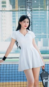 Váy tennis thể thao nữ Fitme GOC pickleball tặng kèm quần bảo hộ chất liệu thun co giãn thoáng khí DTNN01