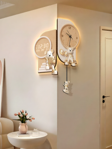CTYLIGHTZ | Creative Rotating Corner Light-up Wall Clock