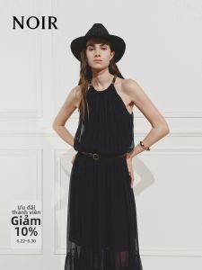 MO&Co. | Shimmer and Metal Buckle Detailing Dress