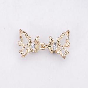 ⚑Temperament Rhinestone Hollow Butterfly Waist Tightening Tool Adjustable Waist Buckle Fashionable Jeans Fixed Waist Buckle