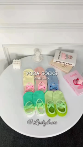 LadyLuxe - Kaos Kaki Ballet Yoga Pilates Wanita Anti Slip Women Socks Gym Senam Pastel KK015