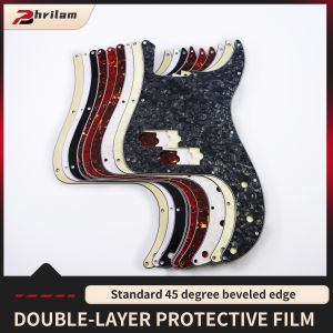 PHRILAM Bass Pickguard Bass 4 Strings Guitar Scratch Plate 13 Holes for PB Bass Without Truss Rod Hole Style