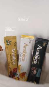 กาแฟ รอแยล-คอฟฟี่ อาราบิก้า สูตรลาเต้ กาแฟ 3in1 กาแฟปรุงสำเร็จชนิดผง ตรา รอแยลคอฟ-ฟี่ Royal Coffee Arabica Latte แพ็คละ22ซอง