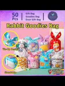 Gift Bag 50pcs Goodies Bag Door Gift Birthday School Party (76) Mix Cute Cartoon Cookies Snacks Packaging Party Door Gift Ribbon Twist Tie 礼物袋礼品袋购物袋