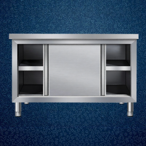 Bàn Làm Việc Inox Chịu Lực Có Cánh Trượt