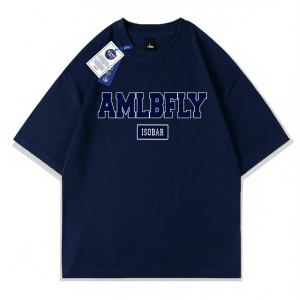 NASA Collab Simple Letter Print Cotton T-Shirt