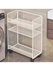 ตู้เข้าสัมผัสกับพื้นหลายชั้นสำหรับเครื่องซักผ้าในห้องน้ำ ชั้นวางของสำหรับจัดระเบียบในห้องน้ำและหน้าถัง