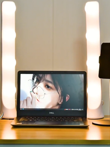 Live Fill Light for Live Streaming Host Desktop Dedicated Double Row LED Face Lighting Beauty Atmosphere Desk Lamp for Video Recording Live Broadcast Makeup Vlogging and Studio Content Creation