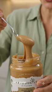 Ketogenius Kitchen Pure Almond Butter Smooth - No Salt (100g) Mentega Badam Tanpa Garam - Unsweetened Zero Sugar Added Diabetic friendly Keto Low Carb Vegan No Added Oil Tanpa Gula