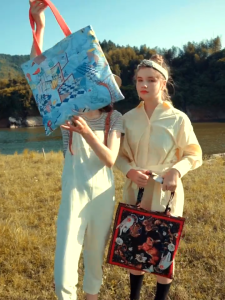 MAH Women Cute Tote Bag Shoulder Motif Handbag Tas Kanvas Bermotif