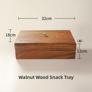 ZIYINGCHA | Luxurious Walnut Wood Nuts Storage Box