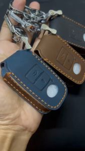 เคสรีโมทรถ Toyota Yaris Cross Yaris ATIV Veloz งานหนัง Hallmo HANDMADE ทรงคลาสสิค (Leather Key Case)