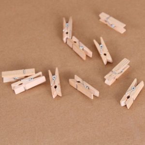 Hot Sale 50PCS/lot 3.5cm Wood Clips Random Mini Colored Spring Photo Paper Peg Pin Clothespin Craft Clips Party Decoration Jz001