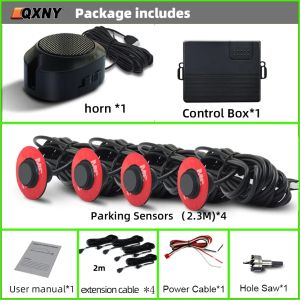 Front Parktronic 4 Parking Sensor Kit Prefix Concealed Built-in Flat  Assistant System Not Reversing Backup Radar